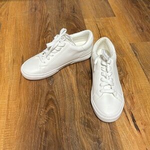 White leather shoes